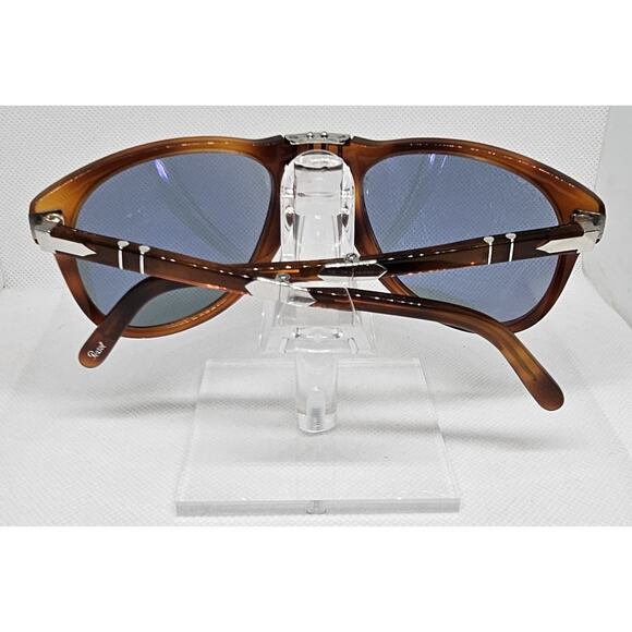 Persol 714SM Steve McQueen 096/56 Folding Sunglasses Blue Lens 54mm Italy - Picture 6 of 16